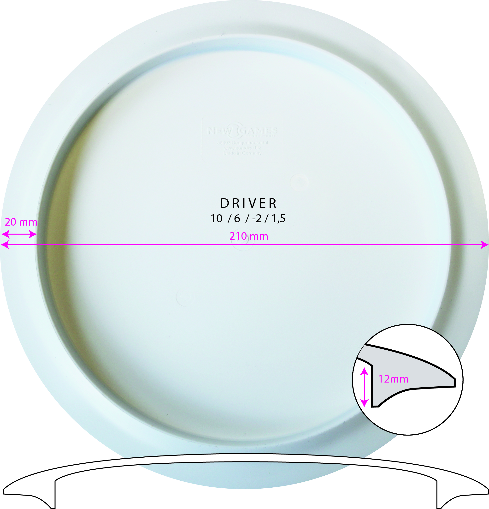 eurodisc® 163 g, Discgolf Driver 10, SQU, STRATEGY, Various Colours